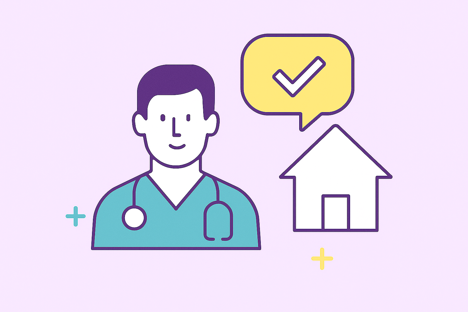 Doctor visiting patient at home